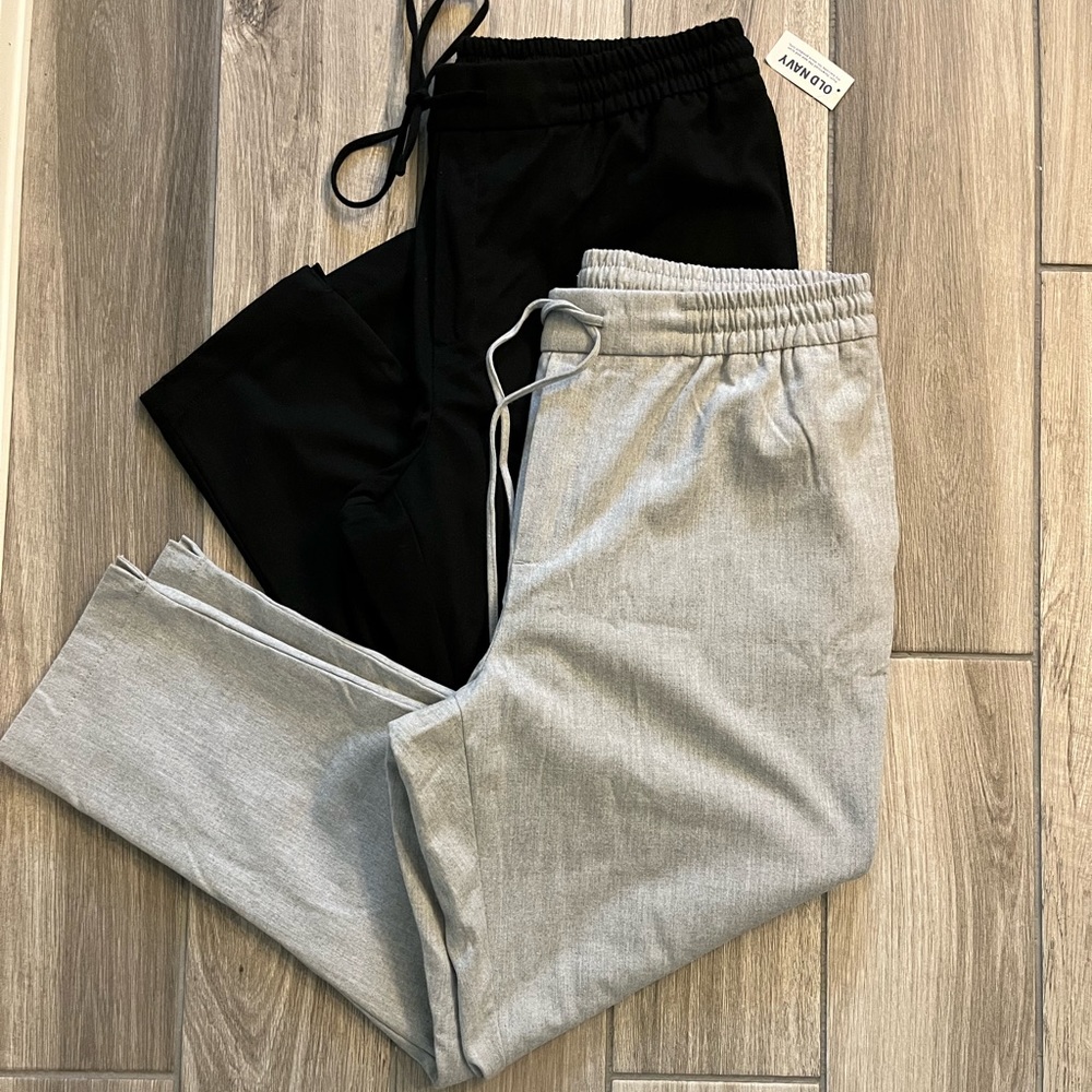 High-wasted pull-on ankle pants- Old Navy, size Large- 2 pairs